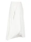 Brunello Cucinelli Bubble Hem Skirt In White