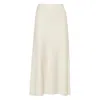 Brunello Cucinelli Satin Cady Fluid Pencil Skirt In White
