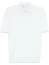 Brunello Cucinelli Fine-knit Polo Shirt In White