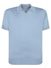 Brunello Cucinelli Sky Blue Polo Shirt In Blue