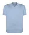 Brunello Cucinelli Sky Blue Polo Shirt In Blue