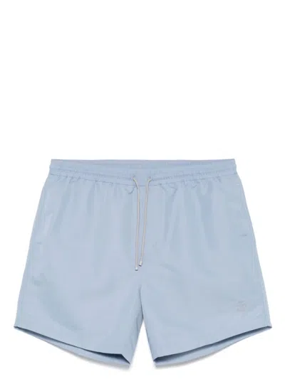 Brunello Cucinelli Branded Drawstring Swimshorts In Various