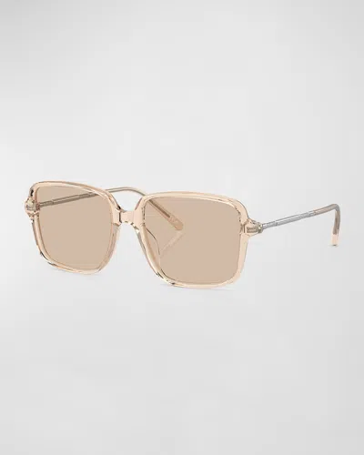 Brunello Cucinelli Sleek Acetate & Plastic Square Sunglasses
