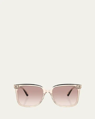 BRUNELLO CUCINELLI SLEEK ACETATE SQUARE SUNGLASSES