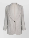 BRUNELLO CUCINELLI SLEEK SINGLE-BREASTED JACKET WITH NOTCH LAPEL AND BACK VENT