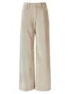 Brunello Cucinelli Leather Pant In Beige