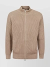 BRUNELLO CUCINELLI SLEEVE RIBBED KNIT SWEATER