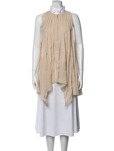 Pre-owned Brunello Cucinelli Sleeveless Blouse In Neutrals