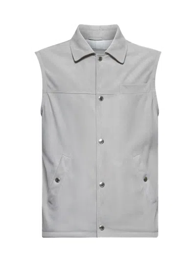 Brunello Cucinelli Sleeveless Button-up Gilet In Rope