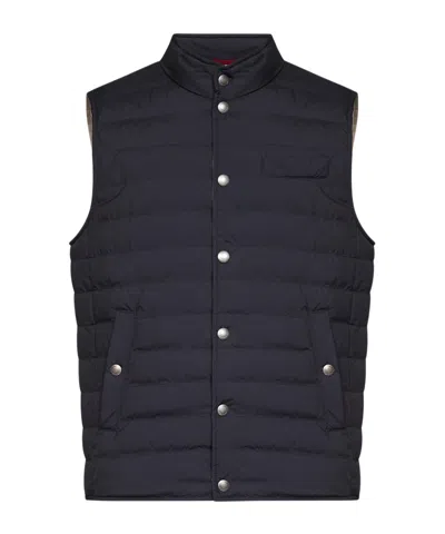 Brunello Cucinelli Sleeveless Cotton-padded Jacket In Black