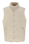 Brunello Cucinelli Beige Wool Sleeveless Down Jacket