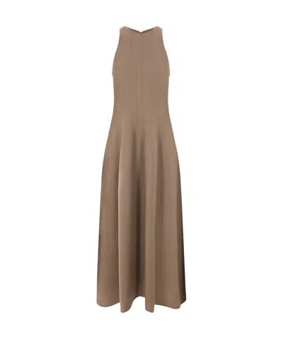 BRUNELLO CUCINELLI BRUNELLO CUCINELLI SLEEVELESS CREWNECK DRESS