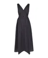 Brunello Cucinelli Women Techno Cotton Poplin Dress With Belt And Precious Shoulder Detail In Mo Lan
