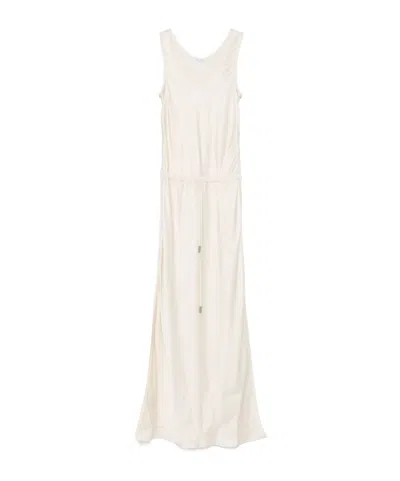 Brunello Cucinelli Sleeveless Dress In White