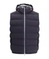 Brunello Cucinelli Down Vest In Blue