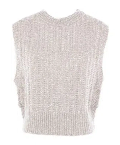 BRUNELLO CUCINELLI BRUNELLO CUCINELLI SLEEVELESS KNITTED TOP