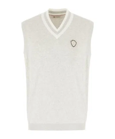 Brunello Cucinelli Sleeveless Knitted Vest In White