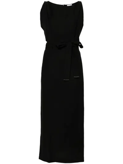 Brunello Cucinelli Sleeveless Long Dress In Black  