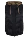 Brunello Cucinelli Sleeveless Padded Down Jacket In Dark Blue
