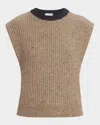 Brunello Cucinelli Sleeveless Sequined Wool-cashmere Sweater