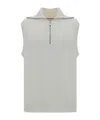 Brunello Cucinelli Sleeveless Sweater In Gray