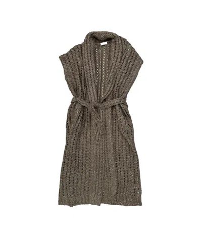 Brunello Cucinelli Sleeveless Sweater In Brown
