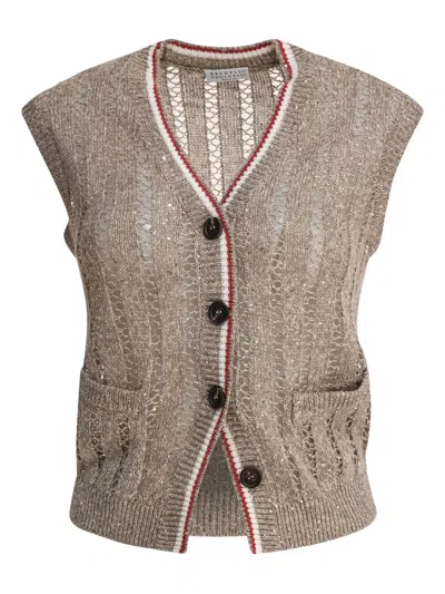 BRUNELLO CUCINELLI SLEEVELESS SWEATER