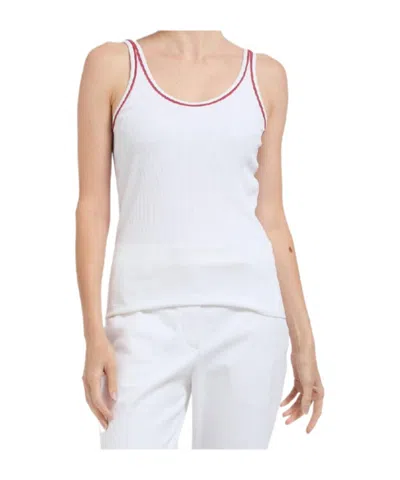 Brunello Cucinelli Sleeveless Tank Top In White