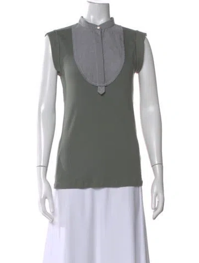 Pre-owned Brunello Cucinelli Sleeveless Top In Gray