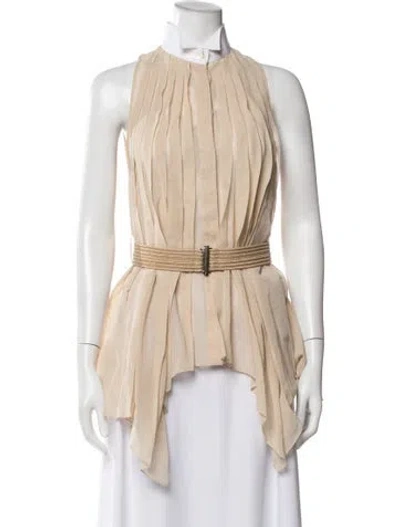 Pre-owned Brunello Cucinelli Sleeveless Top In Neutral