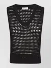 Brunello Cucinelli Sleeveless V Neck Knitwear With Ribbed Hem