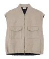 Brunello Cucinelli Wool-flannel Vest In Neutral