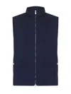 Brunello Cucinelli Blue Wool Canvas Padded Vest In Blue