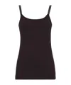 Brunello Cucinelli Stretch-cotton Precious Strap Tank Top In Black