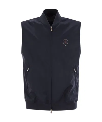 BRUNELLO CUCINELLI BRUNELLO CUCINELLI LOGO DETAILED ZIPPED GILET