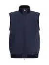 Brunello Cucinelli Men Sleeveless Vest Jacket In Blue
