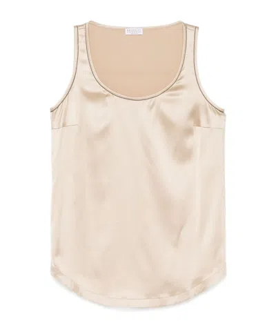 BRUNELLO CUCINELLI MONILI CHAIN-DETAIL TANK TOP
