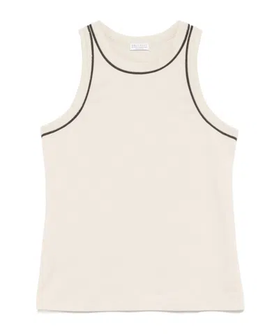 Brunello Cucinelli Sleeveless Vest In White