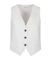 Brunello Cucinelli Weste Monili Aus Popeline In White