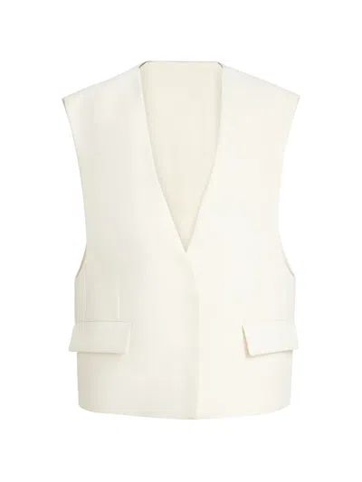 Brunello Cucinelli Sleeveless Jacket In White