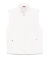 Brunello Cucinelli Gilet In White With Front Two-way Zip Fastening In White