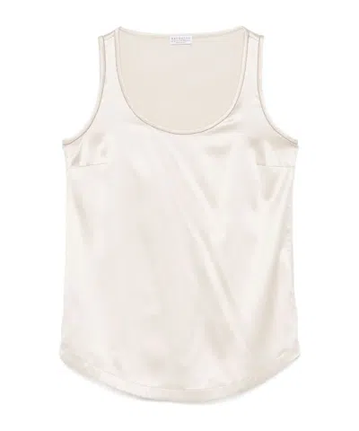 BRUNELLO CUCINELLI BRUNELLO CUCINELLI MONILI DETAILED SLEEVELESS TANK TOP