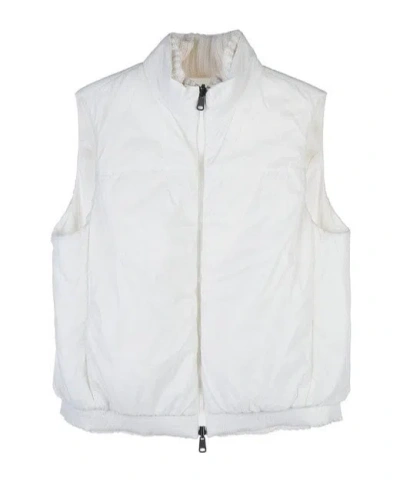 Brunello Cucinelli Sleevless Double-sided Vest In White