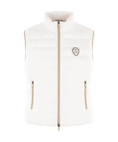 BRUNELLO CUCINELLI BRUNELLO CUCINELLI LOGO PATCH HIGH NECK GILET