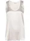 Brunello Cucinelli Women Sleveless Blouse In Beige