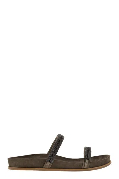 Brunello Cucinelli Slides Precious In Multicolor