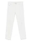 Brunello Cucinelli Straight-cut Trousers With Multiple Pockets In White