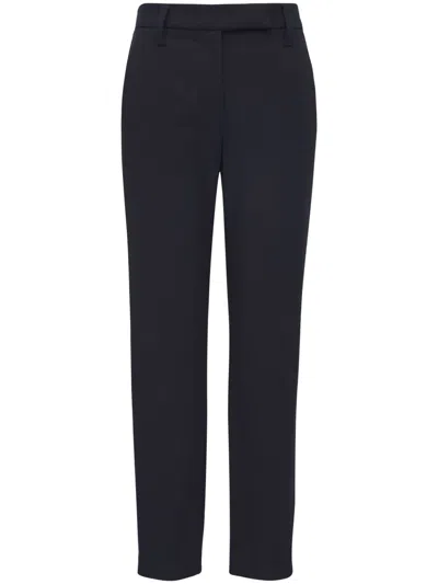 Brunello Cucinelli Slim-cut Stretch-cotton Trousers