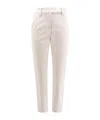 Brunello Cucinelli Slim-fit Cropped Cotton Trousers In White