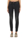 Brunello Cucinelli Women Slim Fit Denim Pants In Black